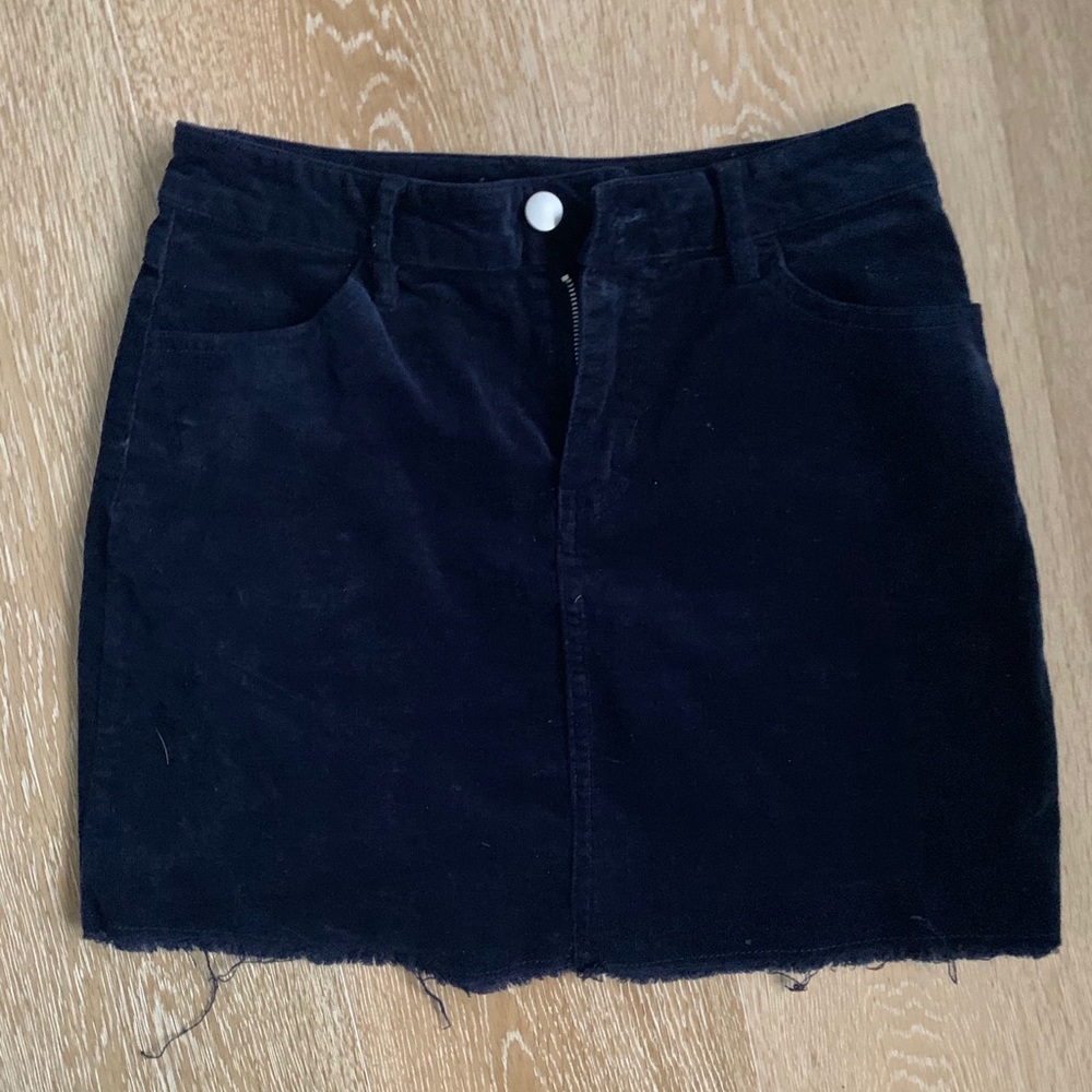 Navy blue corduroy skirt